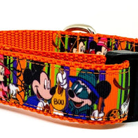 Mickey Halloween dog collar handmade adjustable buckle collar 1" wide or leash Petcollarshandmade