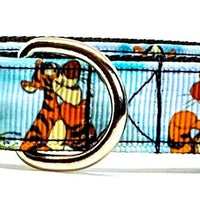 Tigger Dog collar Winnie The Pooh handmade adjustable buckle 5/8" wide or leash Petcollarshandmade