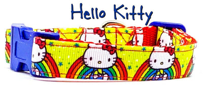 Hello Kitty dog collar handmade adjustable buckle collar 5/8