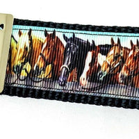 Horses Key Fob Wristlet Keychain 1 1/4"wide Zipper pull Camera strap