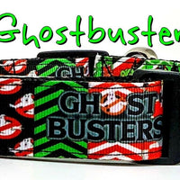 Ghostbusters dog collar handmade adjustable buckle collar 1"or 5/8"wide or leash Petcollarshandmade