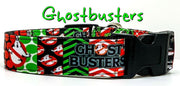 Ghostbusters dog collar handmade adjustable buckle collar 1"or 5/8"wide or leash Petcollarshandmade