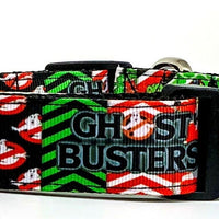 Ghostbusters dog collar handmade adjustable buckle collar 1"or 5/8"wide or leash Petcollarshandmade