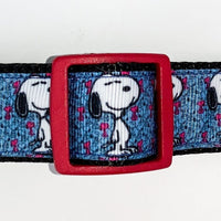 Cartoon dog collar handmade adjustable buckle collar 1" or 5/8" wide or leash Petcollarshandmade