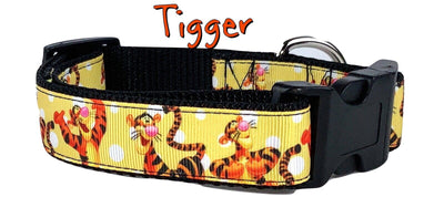 Tigger Winnie the Poo dog collar Handmade adjustable buckle 1