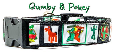 Gumby & Pokey dog collar handmade adjustable buckle 1