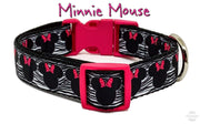 Mouse dog collar handmade adjustable buckle 1"or 5/8" wide or leash