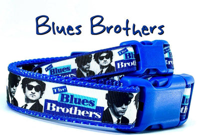 Blues Brothers dog collar handmade adjustable buckle 1