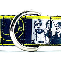 Nirvana dog collar Rock N Roll handmade adjustable buckle 1" wide or leash Petcollarshandmade