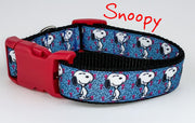 Cartoon dog collar handmade adjustable buckle collar 1" or 5/8" wide or leash Petcollarshandmade