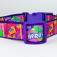 Nerds Candy dog collar handmade adjustable buckle collar 1" wide or leash Petcollarshandmade