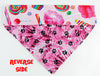 Candy Dog Bandana, Over the Collar dog bandana, Dog collar bandana, puppy