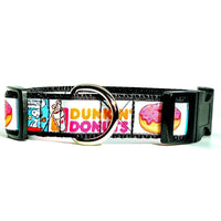 Dunkin Donuts/ Snoopy dog collar handmade adjustable buckle 1"or 5/8" wide Petcollarshandmade