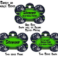 Pet ID Tag Seattle Seahawks NFL Personalized Custom Double Sided Pet Tag w/name - Furrypetbeds