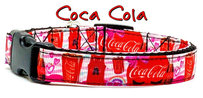 Coca Cola Dog collar handmade adjustable buckle collar 5/8