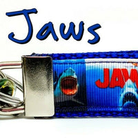 Jaws movie Key Fob Wristlet Keychain 1"wide Zipper pull Camera strap handmade - Furrypetbeds