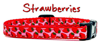 Strawberry cat or small dog collar 1/2