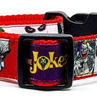 The Joker dog collar handmade adjustable buckle collar 1" wide or leash Movie - Furrypetbeds