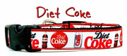 Diet Coke dog collar handmade adjustable buckle 5/8" wide or leash soda pop Petcollarshandmade