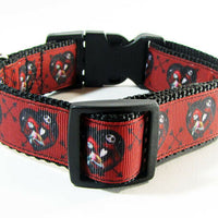 Nightmare Before Christmas dog collar handmade adjustable buckle collar 1"wide - Furrypetbeds