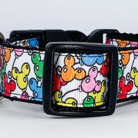 Mickey Balloons dog collar Handmade adjustable buckle 1"or 5/8" wide or leash