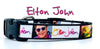 Elton John dog collar Rock N Roll handmade adjustable buckle 1"or 5/8" wide Petcollarshandmade