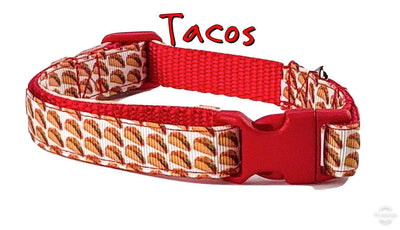 Tacos dog collar handmade adjustable buckle collar 5/8