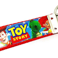 Toy Story Key Fob Wristlet Keychain 1"wide Zipper pull Camera strap handmade - Furrypetbeds