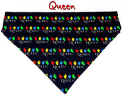 Queen Dog Bandana Over the Collar dog bandana Dog collar bandana Rock N Roll