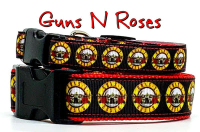 Guns N Roses dog collar handmade adjustable buckle collar 1