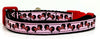 Minnie Mouse cat or small dog collar 1/2" wide adjustable handmade bell or leash