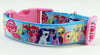 My Little Pony dog collar handmade adjustable buckle collar 1"wide or leash Petcollarshandmade