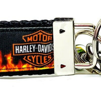 Harley Davidson Key Fob Wristlet Keychain 11/4"wide Zipper pull Camera strap - Furrypetbeds