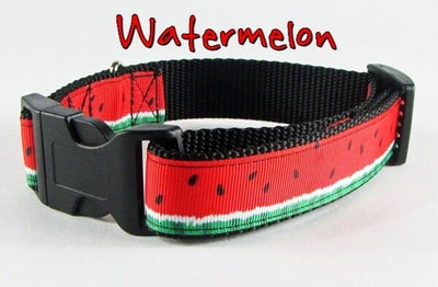 Watermelon dog collar handmade adjustable buckle collar 1