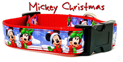 Mickey Christmas dog collar handmade adjustable buckle collar 1