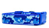 Blue Camo dog collar handmade adjustable buckle 1"or 5/8" wide or leash hunting