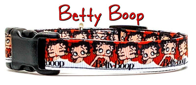 Betty Boop dog collar handmade adjustable buckle collar 5/8