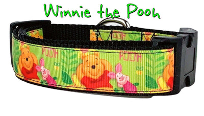 Winnie The Pooh dog collar handmade adjustable buckle collar 1