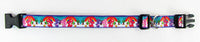 Care Bears dog collar handmade adjustable buckle collar 1" wide or leash fabric Petcollarshandmade