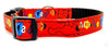 Sesame Street dog collar handmade adjustable buckle collar 5/8"wide leash fabric - Furrypetbeds