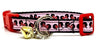 Minnie Mouse cat or small dog collar 1/2" wide adjustable handmade bell or leash