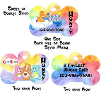 Pet ID Tag Care Bears Personalized Custom Double Sided Pet Tag w/name & number - Furrypetbeds