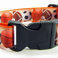Sports dog collar handmade adjustable buckle collar 1"wide leash