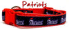 Patriots dog collar handmade adjustable buckle collar football 1" wide or leash Petcollarshandmade