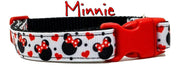 Minnie Mouse dog collar handmade adjustable buckle collar 5/8" wide or leash Petcollarshandmade