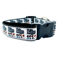The Beatles dog collar adjustable buckle collar 1" or 5/8"wide or leash Fab Four