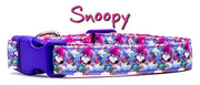 Snoopy dog collar adjustable buckle collar 5/8"wide or leash small dog or cat