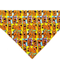 Scooby Doo Dog Bandana, Over the Collar dog bandana, Dog collar bandana cartoon Petcollarshandmade