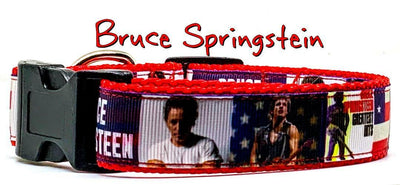 Bruce Springsteen dog collar Handmade adjustable buckle 1