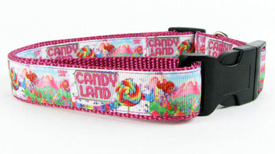Candyland dog collar handmade adjustable buckle collar 1